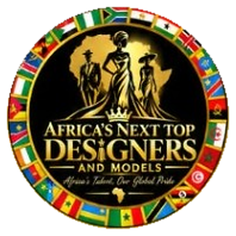 Crest of Africa’s Next Top Designers and Models, ringed by the flags of Africa.